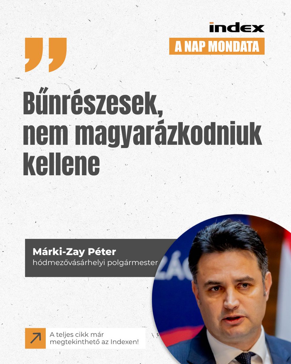 indexhu's tweet photo. Márki-Zay Péter élesen bírálta Semjén Zsoltot és a Kereszténydemokrata Néppártot (KDNP), amiért szerinte csak a választási vereség után kezdték kifogásolni az oligarchák megerősödését.
https://t.co/0ECHGW05JG
Grafika: Index
#Hungary #mayor #critique #sentenceoftheday #indexhu https://t.co/WtkdUXnWLJ