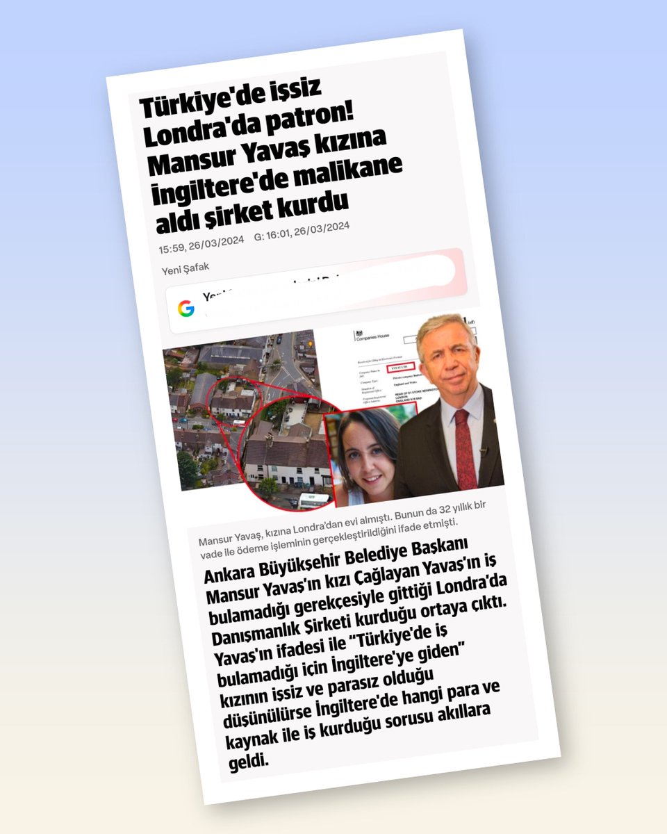 ErkanYaziciTR's tweet photo. Melih Gökçek'e laf söyleyen arkadaşlar, bunu gördünüz mü 😀

Türkiye'de iş bulamadığı için İngiltere'ye gidip şirket kuran ve malikane alan Mahsur Yavaş'ın kızı. https://t.co/ffGQ4FwyxJ