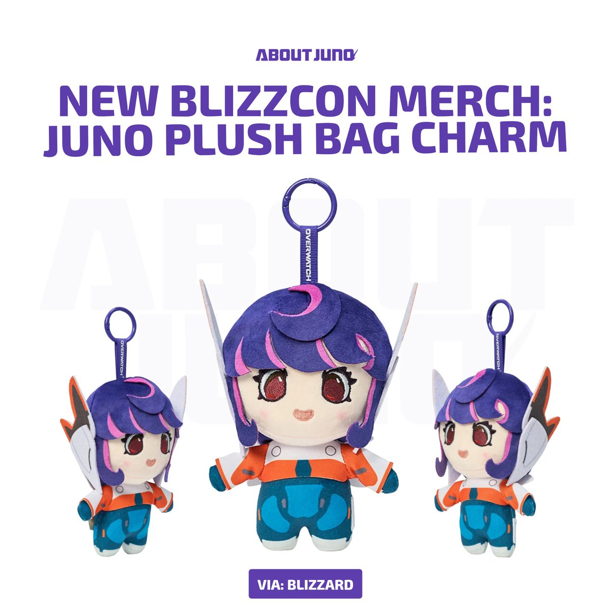 AboutJunoOW's tweet photo. New Juno #Overwatch Blizzcon Merch: Plush Bag Charm ✨

🛒 Available on the Blizzard Gear Store Website! https://t.co/Vpmc5RG0bQ