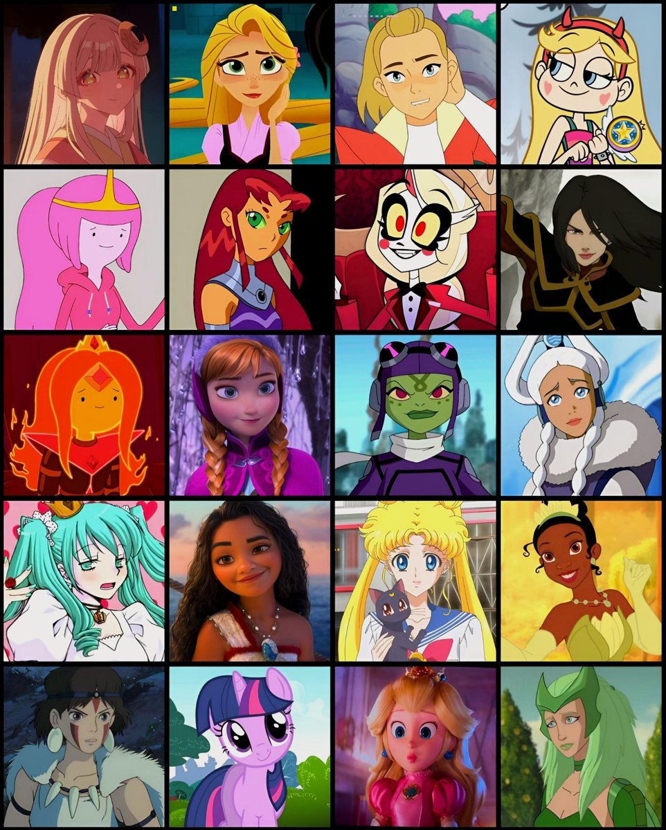 cartoonvibes26's tweet photo. Who's your favorite princess here? 👸💖 

Credit - @AvatarPanda_10 https://t.co/uJVcSaAXql
