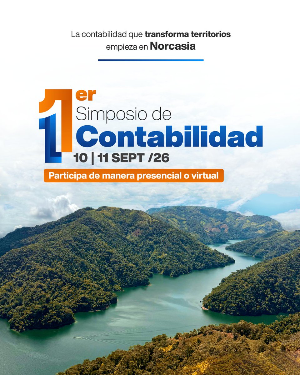 UNIOC_OFICIAL's tweet photo. ¡Asegura tu cupo en el I Simposio de Contabilidad - Norcasia! 📊 Durante dos días, la UNIOC reunirá a personas interesadas en los retos y oportunidades que conectan la contabilidad con la innovación, la sostenibilidad, las finanzas, la educación y el desarrollo territorial. https://t.co/ragu9wkMBw