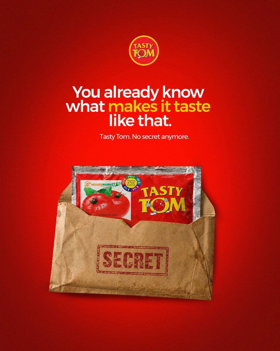 your_design_guy's tweet photo. Conceptual work for Tasty Tom.

The brief in my head was simple: everyone already knows the taste… so stop hiding it. https://t.co/MGhny0ocqY