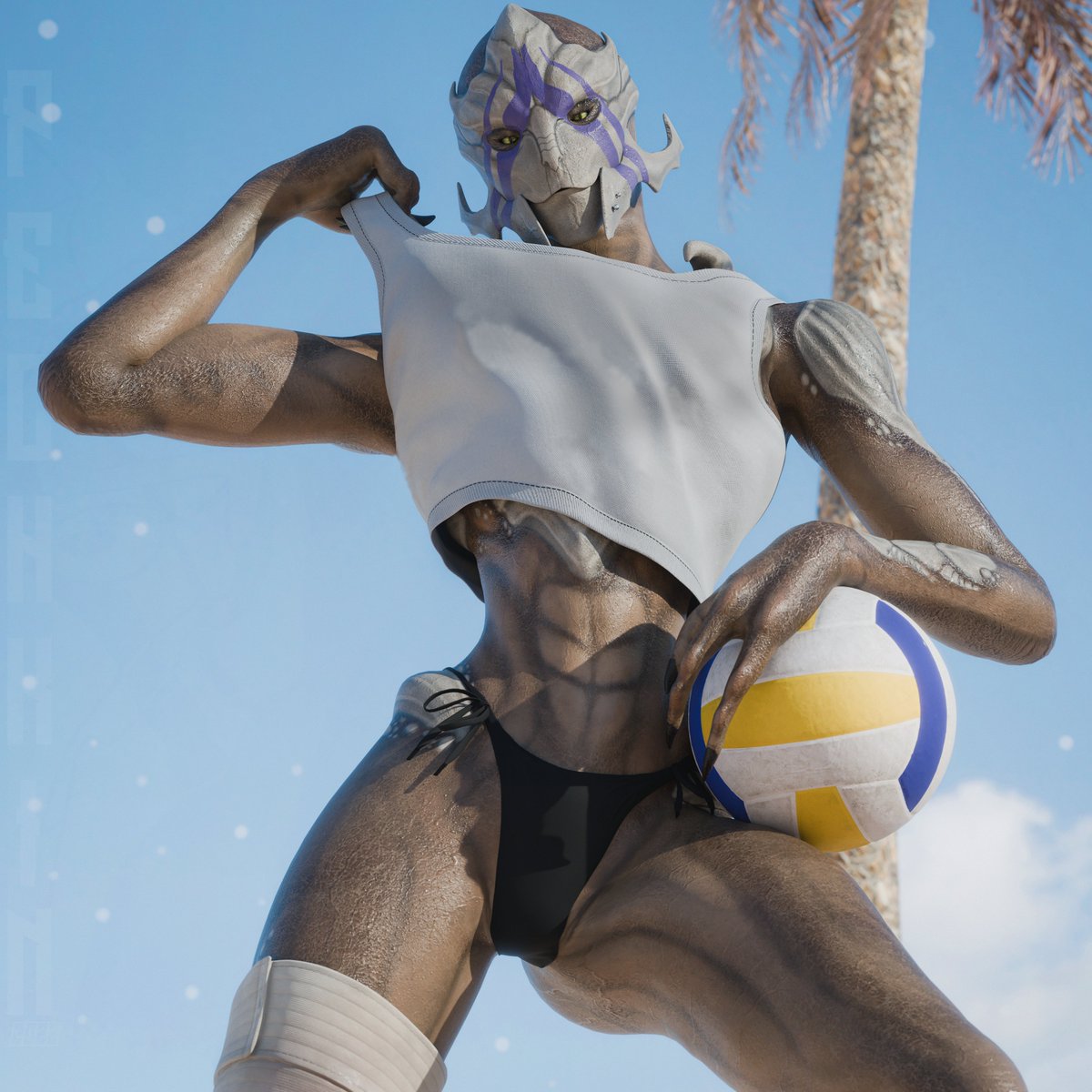 Pec4kin's tweet photo. Turian Model by @Ghost0fOnyx 

#masseffect #blender #turian https://t.co/0WVbIxMzPv