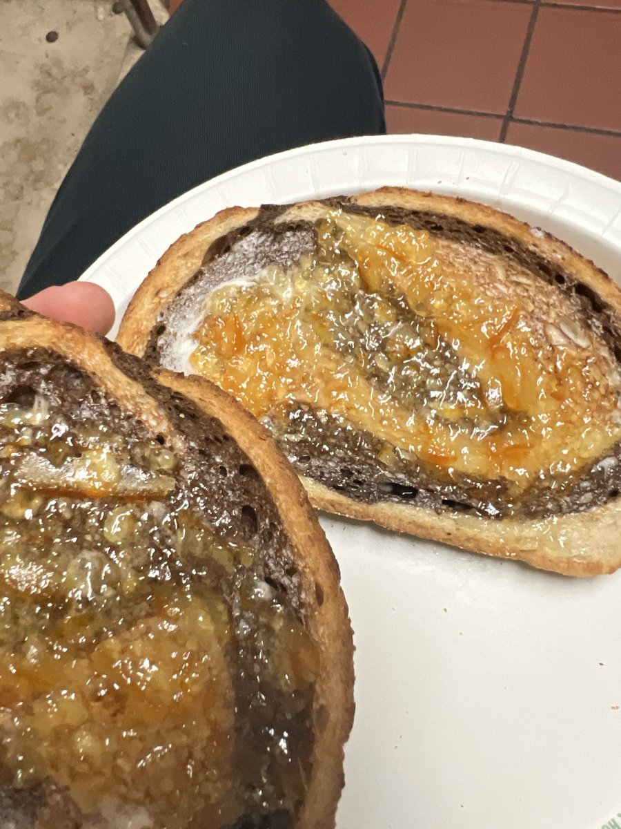 gumpsforrest25's tweet photo. A succulent meal, John Gump style! Rye toast with butter and orange marmalade! Try it once and you’re hooked; it’s sure to knock your socks off!

This has been a staple breakfast in the Gump family for decades, and trust me, John Gump, when I tell you that we Gumps know food! https://t.co/d8an7Ix49Z