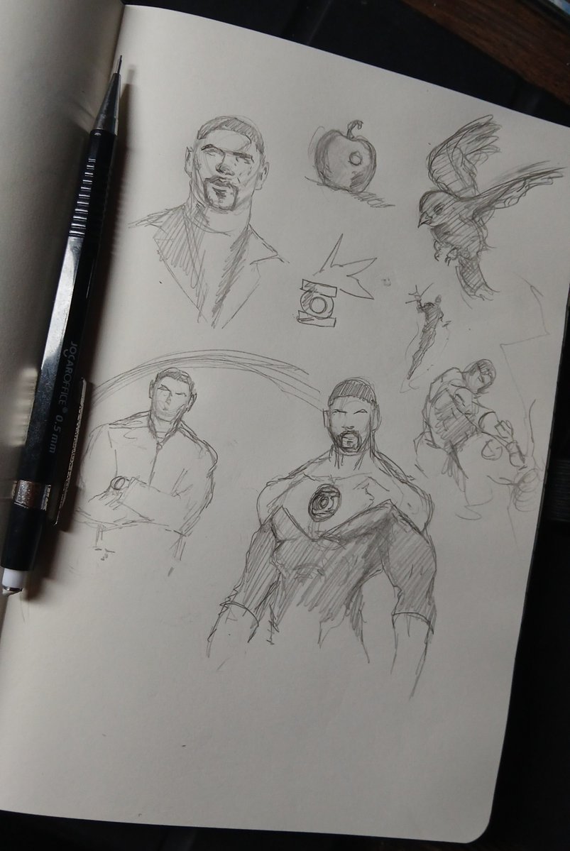 THE_RING96's tweet photo. 🟢.

Admite que siempre carga con el una libreta, nadie se puede acercar a ella pues hay dibujos que le dan bastante pena, sus propios autoretratos con el traje de los Linternas. https://t.co/MchElaQL6A
