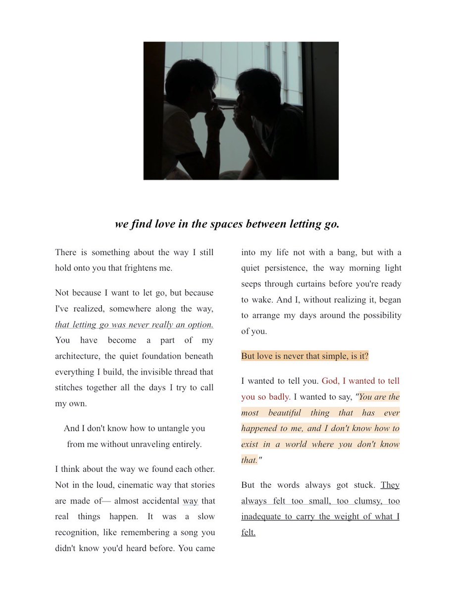 FlushClausen's tweet photo. We find love in the spaces we never expected. In the silence. In the distance. In the words we never said. https://t.co/dQvv4TLCXU