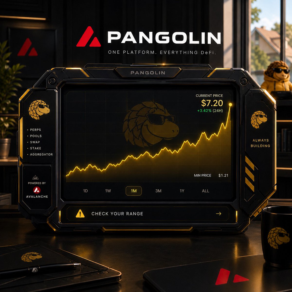 pangolindex's tweet photo. Always building. Always evolving. 🔺

Swap. Pool. Stake. Perps. Aggregate.

One platform. Everything DeFi. Pangolin. 🔺 https://t.co/gXvbbhQdY9