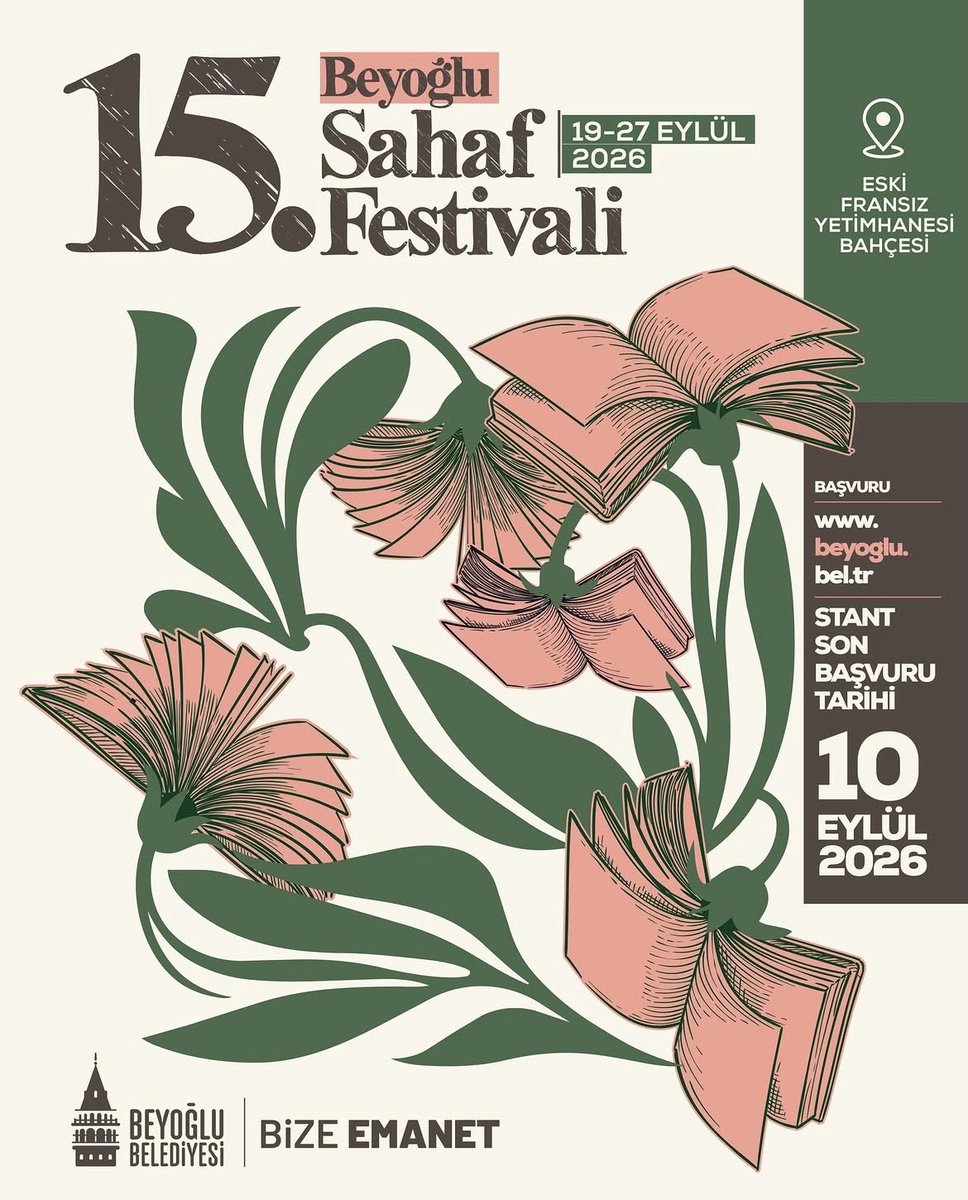 hermessahaf's tweet photo. 19-27 Eylül 2026 tarihleri arasında Beyoğlu’nda sahaf festivali varmış😊📚 https://t.co/kaX9RSN1lv