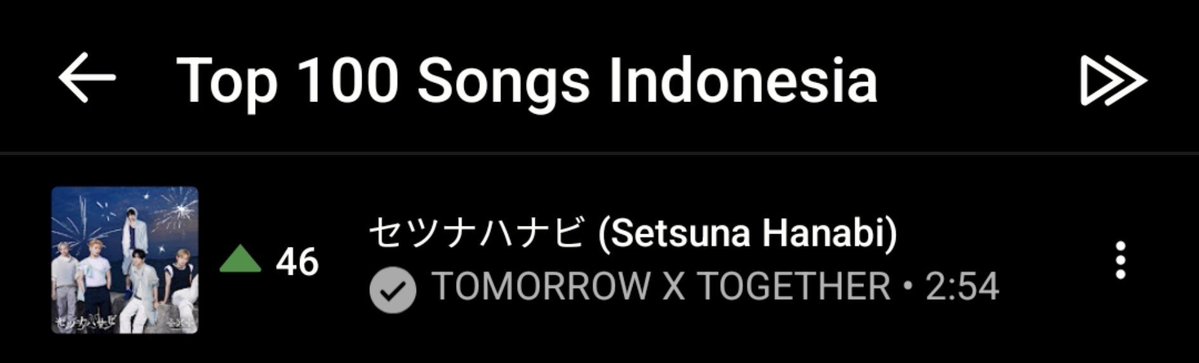 BEOMBASTlC's tweet photo. WAIT, WHAT????

SETSUNA HANABI IS IN THE TOP 46 SONGS INDONESIA THIS WEEK ON YOUTUBE MUSIC 🔥🔥🔥🔥

SETSUNA HANABI FOR JAKARTA CONCERT SETLIST PLEASEEEEEE @TXT_bighit https://t.co/HVfcB0uykQ