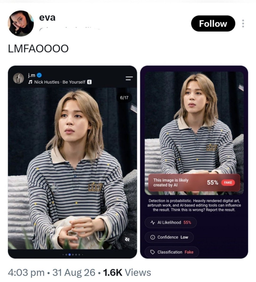 Msravlfv7's tweet photo. @thvismuse What happened? You were so brave when you were posting hate tweets, dragging other idols into the mix, and harassing women. You’ve been spreading slander for days—isn't anyone coming to save you? But today, I saw so many ARMY accounts showing support for Tae https://t.co/x6i3RrcrL4