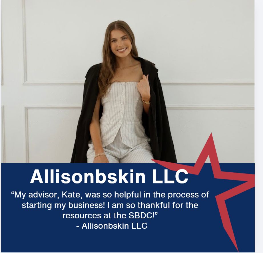 ASUSBDC's tweet photo. We’re proud to support allisonbskin LLC, a women-owned skincare and beauty business founded by Allison Buchanan.

With guidance from the Angelo State SBDC, Allison turned her passion for skincare into a growing business offering facial and spray tanning services. https://t.co/6AVHIVROo7