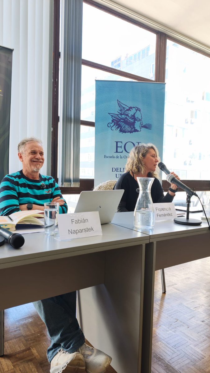 eoluruguay's tweet photo. En la jornada de ayer tuvimos el placer de recibir en nuestra sede a Fabián Naparstek para trabajar en el segundo coloquio-seminario del año: “Inconsciente, defensa y represión”.
Las tres mesas nos dejaron un trabajo sumamente rico con fructífero intercambio y conversación. https://t.co/mv15oN7GZt