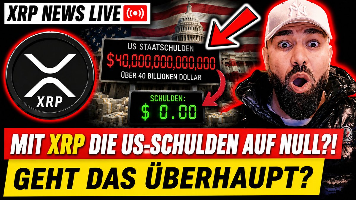 FFDK589's tweet photo. 🚨 XRP NEWS LIVE: MIT XRP DIE US-SCHULDEN AUF NULL?! GEHT DAS ÜBERHAUPT? https://t.co/H17UPkS3aP via @YouTube https://t.co/TiFklEJ167