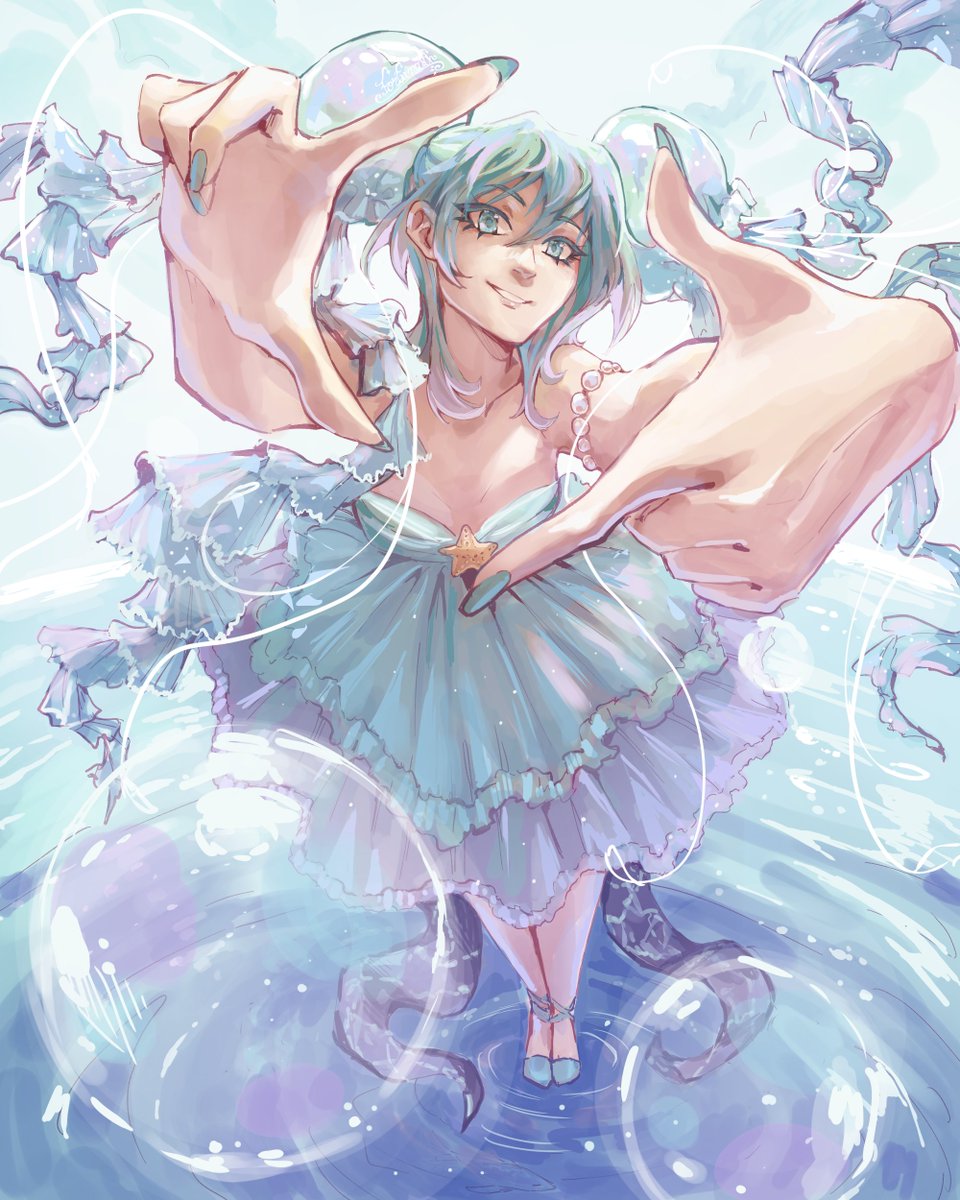 fortunasth's tweet photo. Jellyfish Miku🪼 https://t.co/FGIiSlEuS9