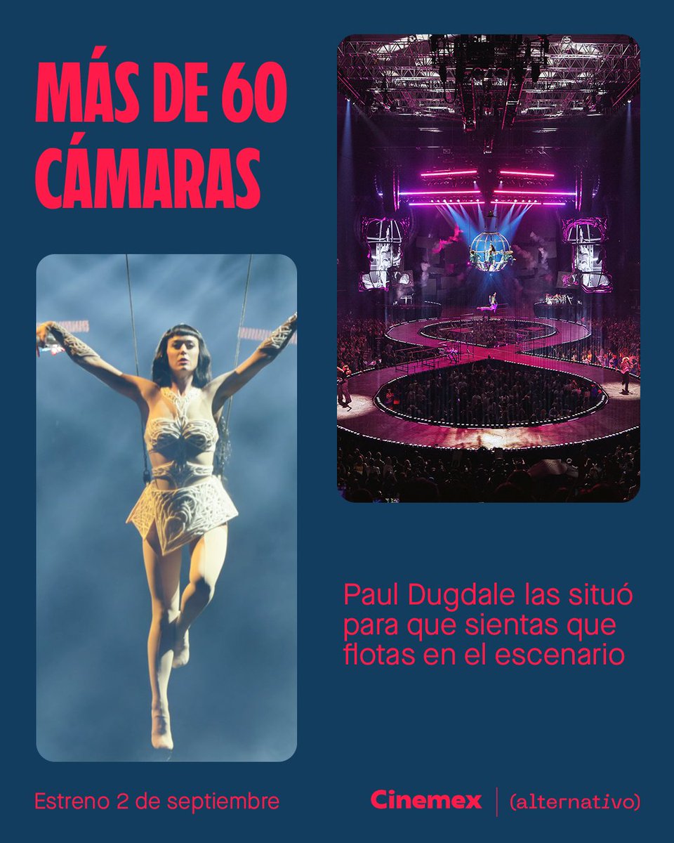 Cinemex's tweet photo. ¿Ya conocías esto sobre #KatyPerry: The Lifetimes Tour – Live from Paris? Una experiencia que todo fan debe vivir en la pantalla grande. Vívelo este 2 de septiembre en Cinemex. Compra tus boletos: https://t.co/rwsWmqMyck https://t.co/W1OeEY7VU1