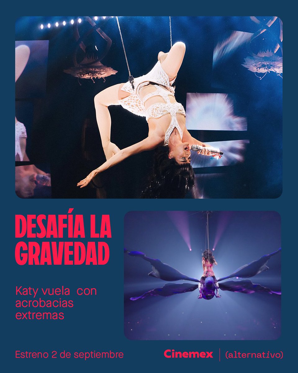 Cinemex's tweet photo. ¿Ya conocías esto sobre #KatyPerry: The Lifetimes Tour – Live from Paris? Una experiencia que todo fan debe vivir en la pantalla grande. Vívelo este 2 de septiembre en Cinemex. Compra tus boletos: https://t.co/rwsWmqMyck https://t.co/W1OeEY7VU1