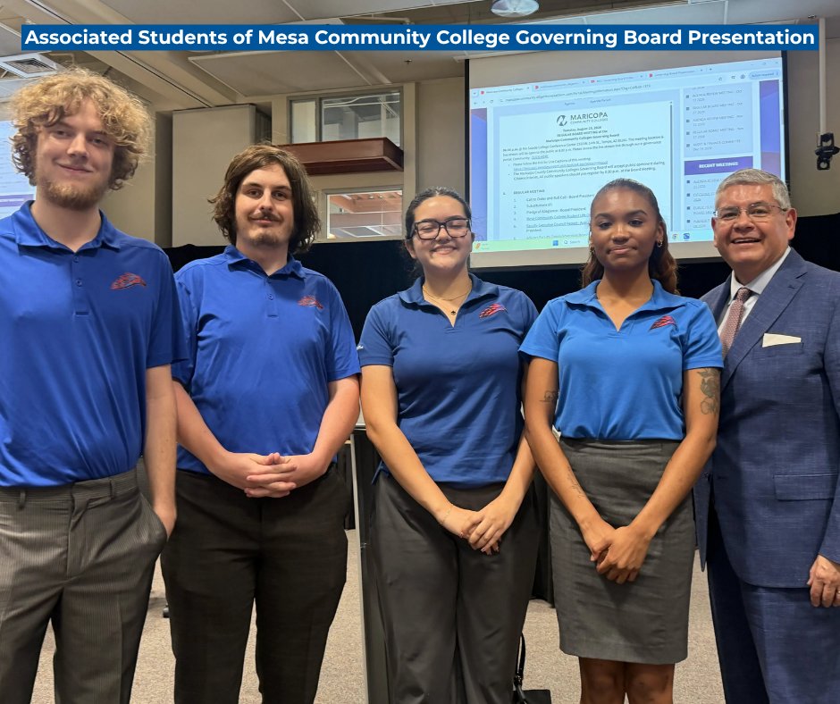 mesacc's tweet photo. Campus was buzzing last week! ⚡ Welcome Week brought students together at both campuses with welcome booths, soda floats more. The week continued with the VPAA Part Two Summit, while MCC student government presented at their Governing Board meeting. https://t.co/Sjl02MJTZc