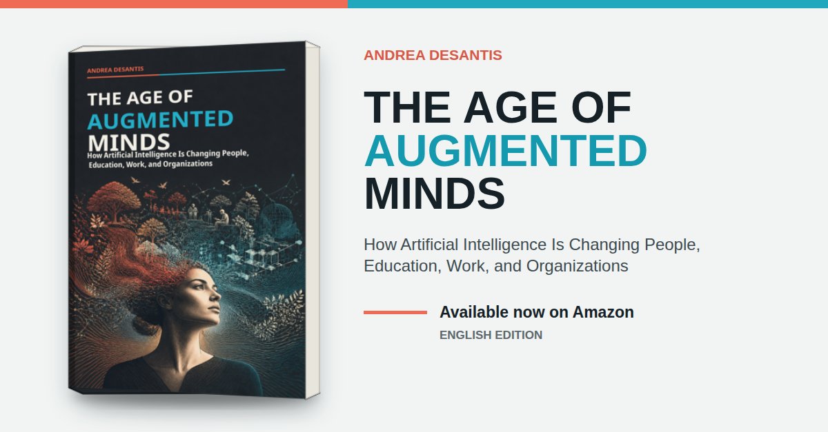 andrea_desantis's tweet photo. AI is turning us into augmented minds inside organizations designed for the past.

That is the central argument of my new book, The Age of Augmented Minds, now available in English.

Where do you see the greatest gap?

https://t.co/AtOzRzfPux https://t.co/17NagOtzy7