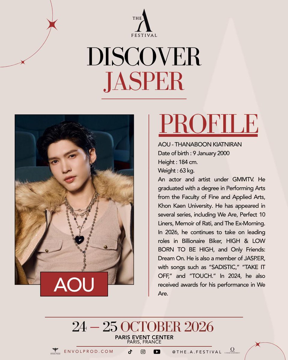 EnvolTorpedo's tweet photo. ✨ MEET JASPER

Four personalities, one group — and a little more to discover before Paris. ❤️

One Festival. One Community. Endless Experiences. https://t.co/zOCZ1UcOQz