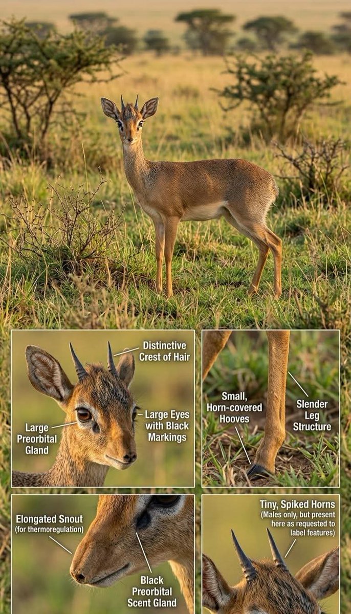 speciessaviour's tweet photo. 🦌 As #AntelopeMonth ends, we celebrate the #Somali dik-dik—one of the smallest antelopes in the Horn of Africa! Standing just 30–40 cm tall, these tiny creatures are perfectly adapted to Somalia's arid bushlands.

At SSI, we're working to protect Somalia's unique dryland species https://t.co/MVkwctSHac