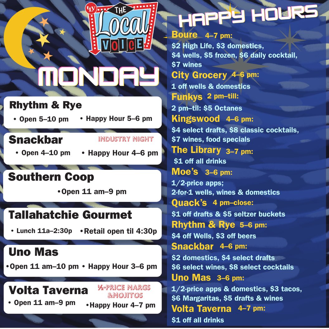TheLocalVoice's tweet photo. EAT IN OXFORD: Monday, August 31, 2026, Food &amp; Drink Options + ROUNDABOUT OXFORD®: Entertainment in Oxford &amp; Ole Miss

https://t.co/qHgZDxFd7w https://t.co/EbF2MfRujI