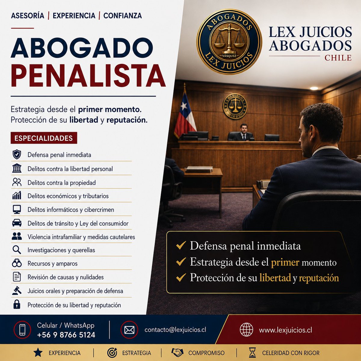 lexjuicios's tweet photo. Abogados penalistas en Santiago. https://t.co/UBTqKLr4em
Tome contacto hoy +56987665124 https://t.co/wdWc6ON6Ns