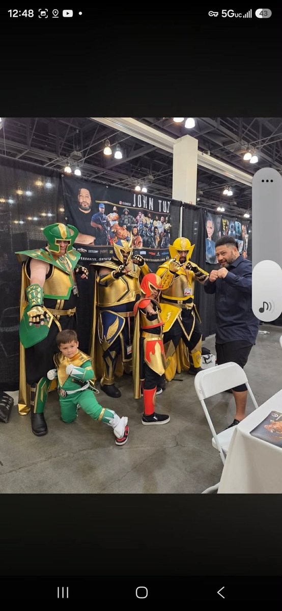 TheGrindStream's tweet photo. The money I saved not being a belt collector has me happy but also saw a freaking memorial belt I wanted but was too much for me to justify spending. 

But this weekend I had fun at #powermorphicon2026 

Met alot of actors and even saw another vtuber roaming https://t.co/8prwY5MWrl