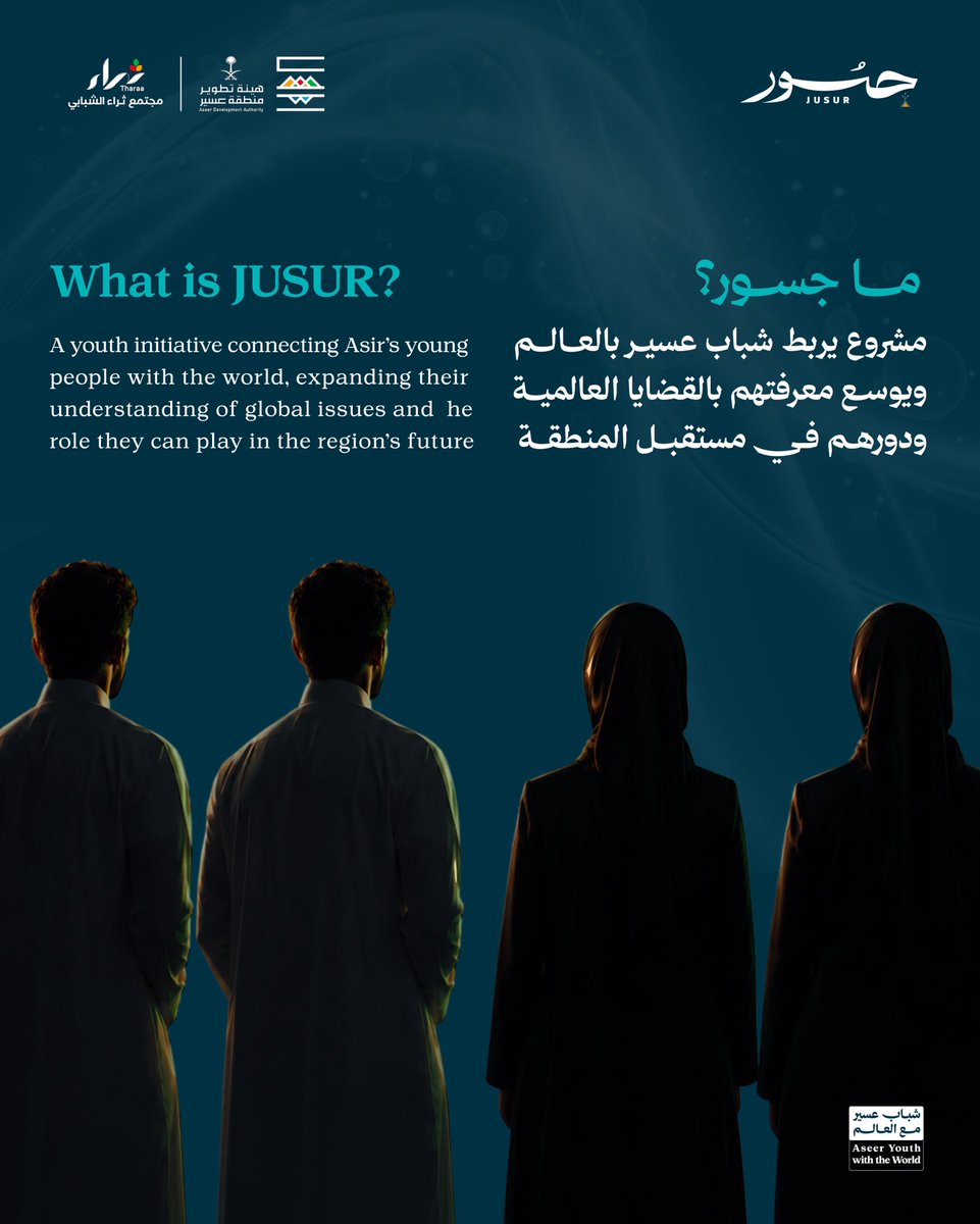 TharaAseer's tweet photo. وعي بالعالم، حضور مؤثر، وجاهزية لما هو قادم..

تعرفوا على #جسور. https://t.co/dwr3mltaMj