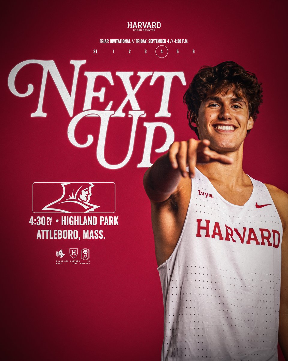 HarvardTFXC's tweet photo. Opening the 2026 cross country season this Friday in Attleboro! 🚌 

#GoCrimson https://t.co/zQOHJVNKzW