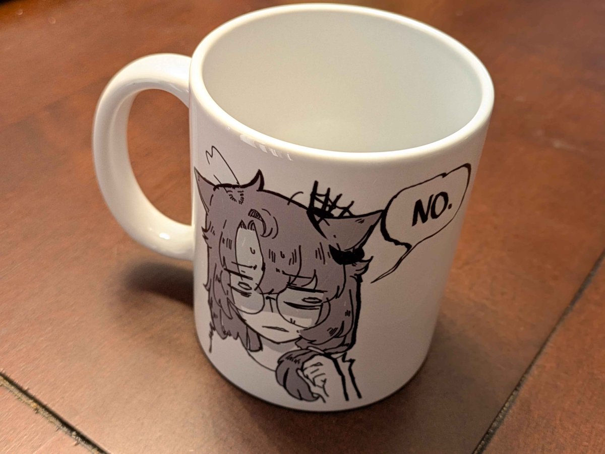 Just_Red_VT's tweet photo. One thing I been doing since I'm away and working is getting back into watching other creators as I do stuff. One in particular? Girl_DM.

In a stream, she hosted a little thingie which resulted in me getting this cute mug! Came earlier and it's real nice! So, thanks @Girl_Dm_ ! https://t.co/M5dtEOsbWV