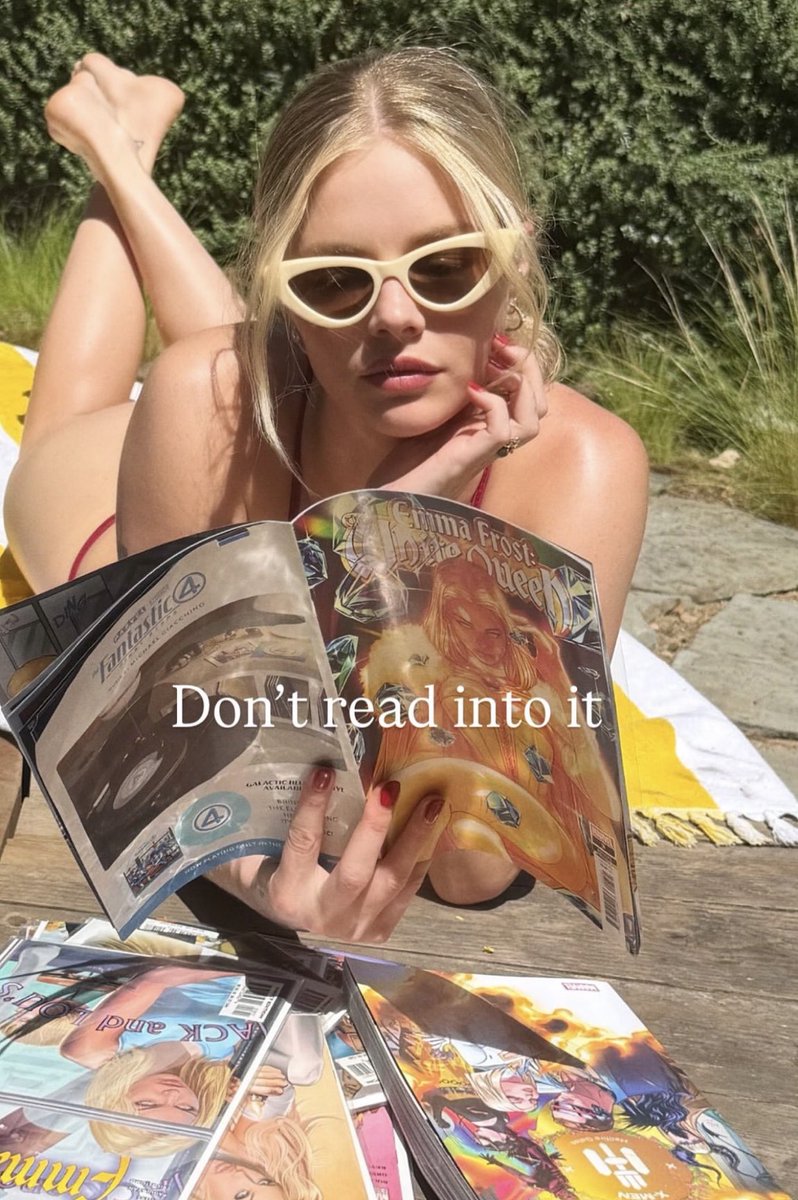 Mandevil23's tweet photo. samara weaving and maya boyd doing their homework https://t.co/k50P2hGk5l