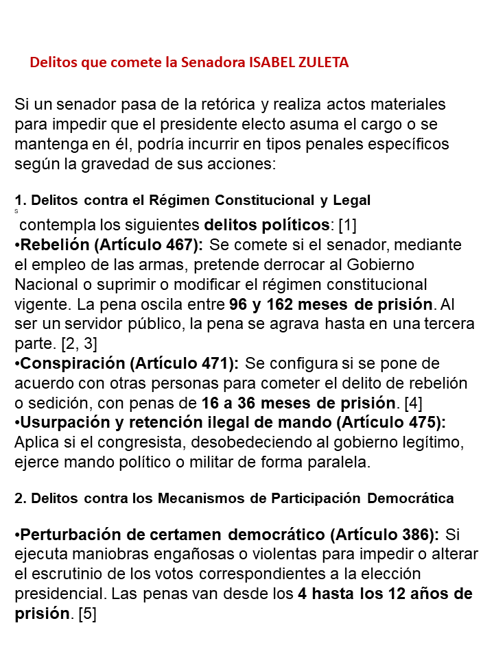 medinaluis13's tweet photo. CUANDO UN REPRESENTANTE DE UN PARTIDO POLÍTICO DESCONOCE OFICIAL Y PUBLICAMENTE la ELECCIÓN DEMOCRÁTICA DEL PRESIDENTE

Y DECLARA ABIETAMENTE RECONOCER como PRESIDENTE a otro sin requisitos LEGALES ni CONSTITUCIONALES,

ESTÁ INCURRIENDO EN REBELIÓN, actos de subversión, incitación a DESESTABILIZAR la DEMOCRACIA y la paz NACIONAL