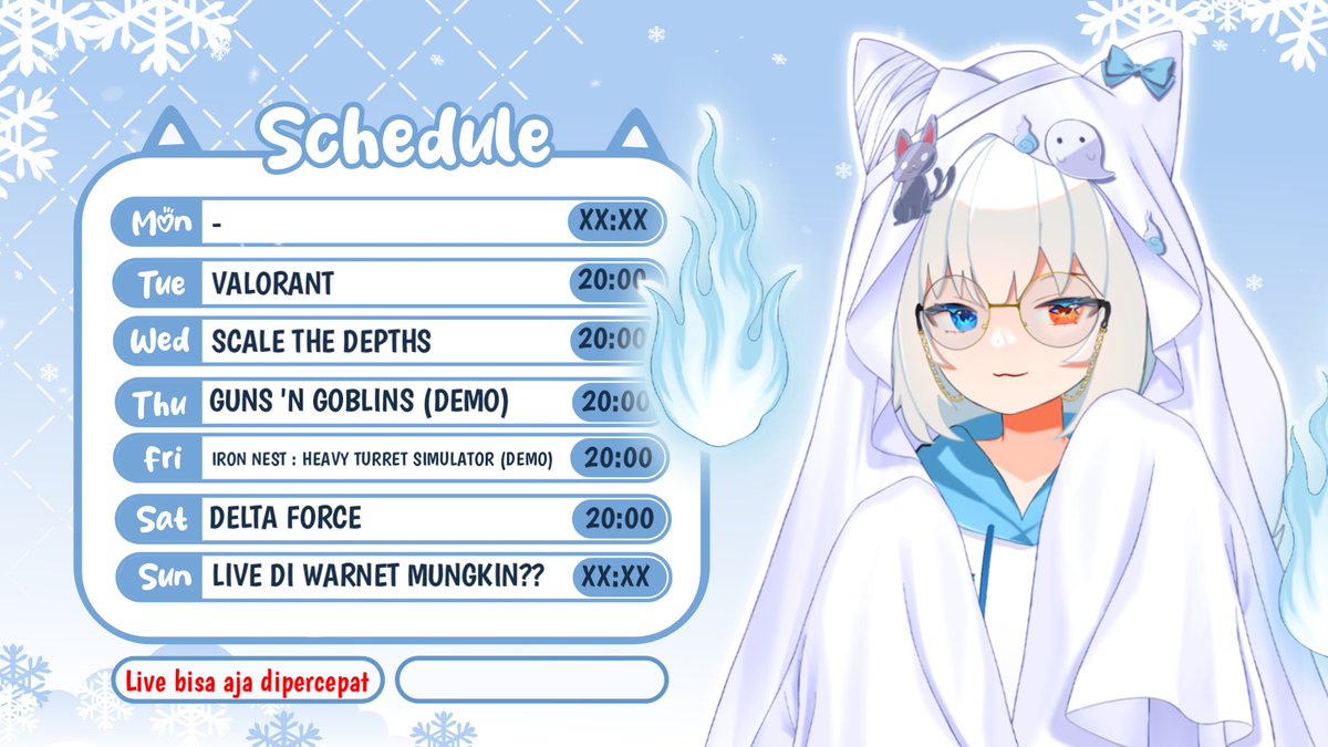 ExcelMochi's tweet photo. Akhirnya~
Kita punya jadwal sekarang whehehe~
#mochipoci #Vtuber #vtuberID https://t.co/EPAX4rjbac