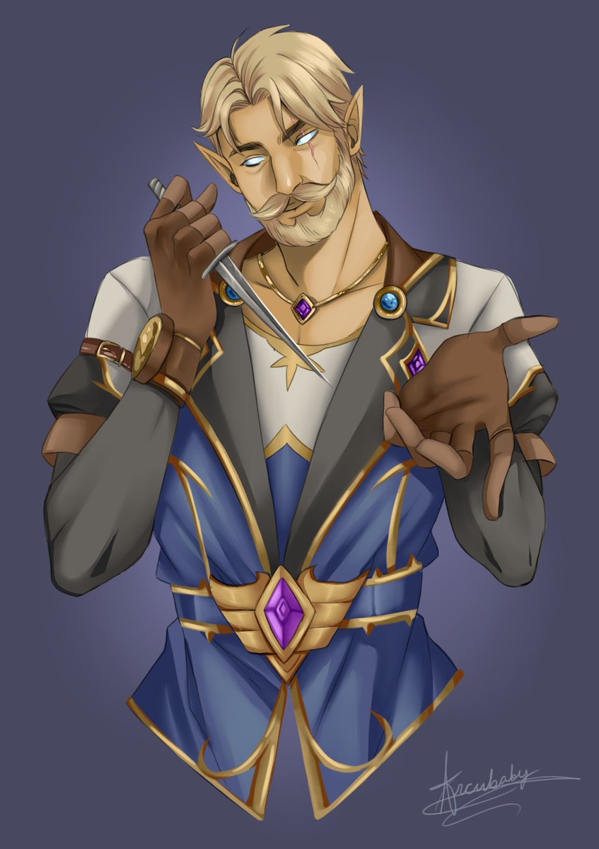SavanThe7's tweet photo. Sometimes... Saven employs less than savory methods to get information. 🤫🫢 
🎨 is by @Arcubelle
#warcraft #warcraftart https://t.co/uv6ffiKgKY
