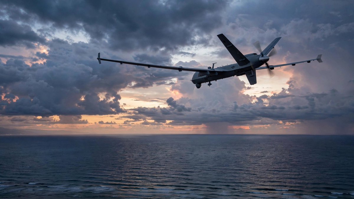 FaisaliqbalMian's tweet photo. #BREAKING 
ANOTHER $30+ MILLION MQ-9 #DRONE SHOT DOWN by #IRAN — TASNIM

‘SOPHISTICATED’ DEFENSES DOWN DRONE EAST of #HORMUZ

TOTAL US DRONES LOST in WAR REACHES 45+

#Iran #MiddelEast #Hormuz https://t.co/e38143we5l