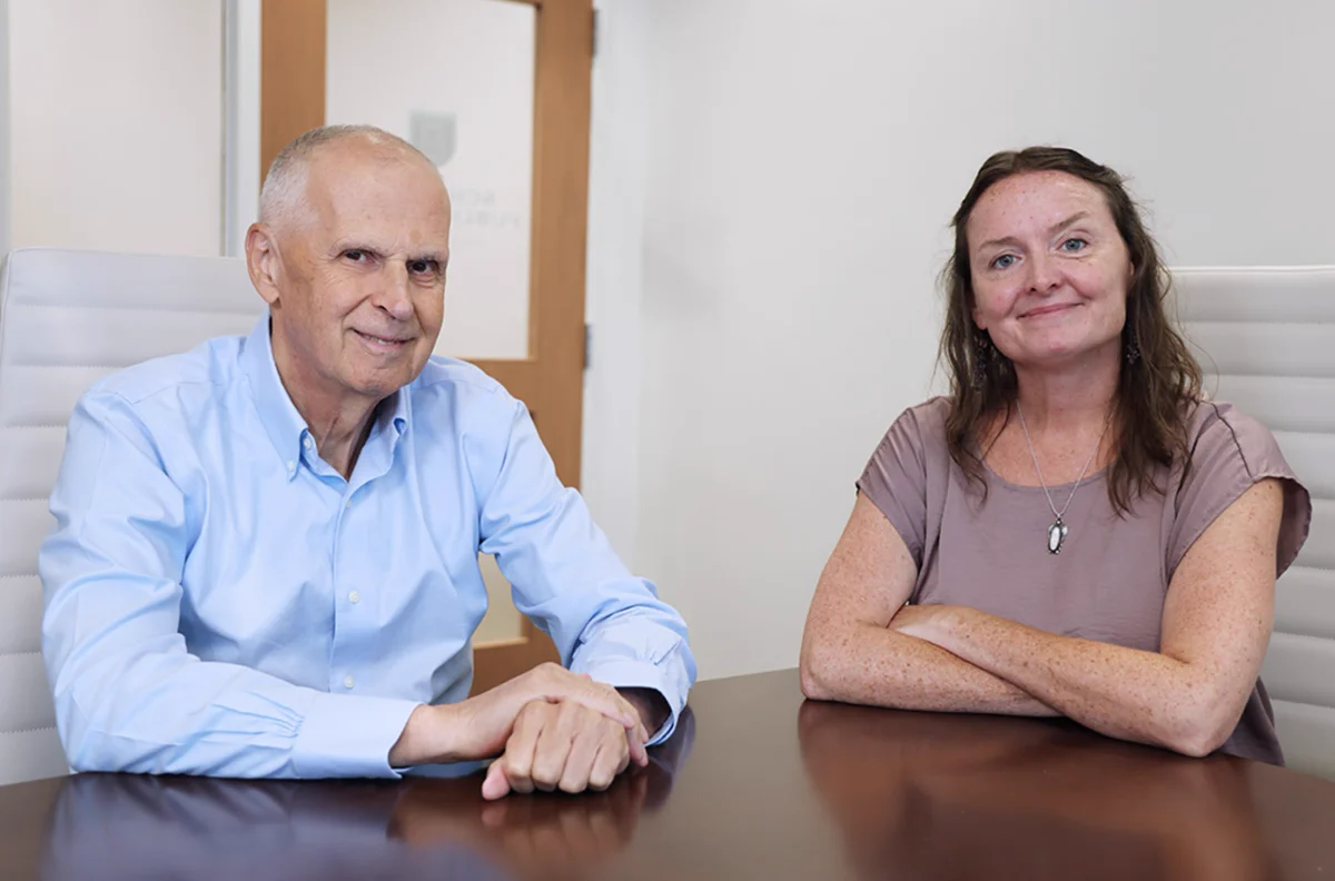 E. Andrew Balas, PhD, a professor in AU's School of Public Health, and Melissa Powell, PhD, a professor in AU's Katherine Reese Pamplin College of Arts, Humanities, and Social Sciences. [Hannah Litteer/Augusta University]