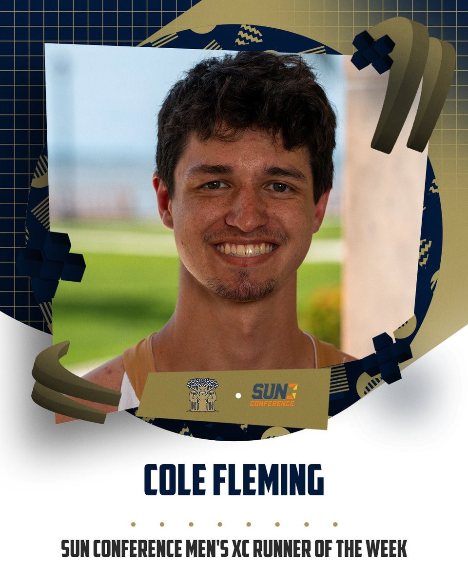 NCFBanyans's tweet photo. NCF XC ran away with both @sunconference weekly awards! 

🏃 Cole Fleming is your Men’s Runner of the Week
🏃‍♀️ Mireille Gomez is your Women’s Runner of the Week

Press Release: https://t.co/Wd02c21yKY

#GoMightyBanyans #RootsRunDeep https://t.co/DdF9q3BCny