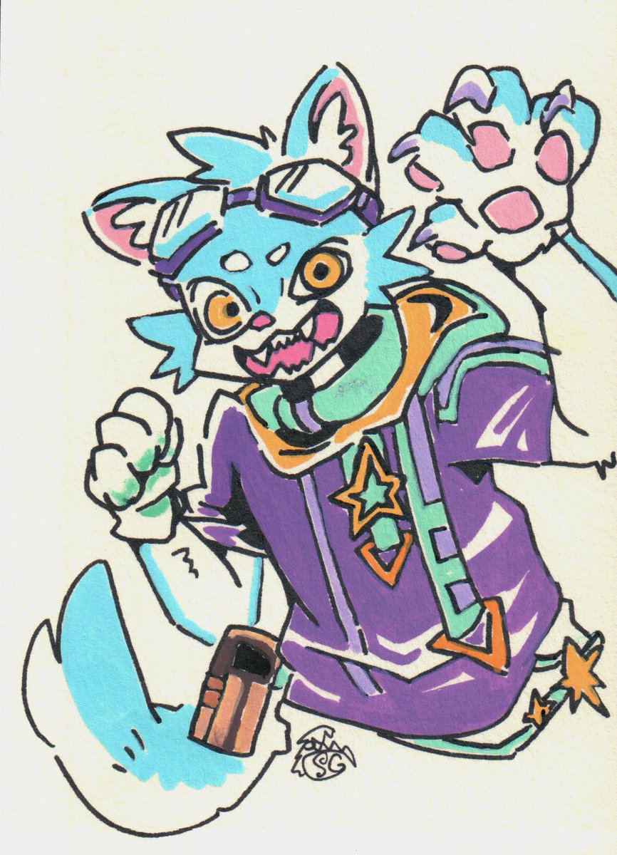UryuryU_zZE01's tweet photo. アナログな落書きOC🐾 https://t.co/7TZlhZJ3dz
