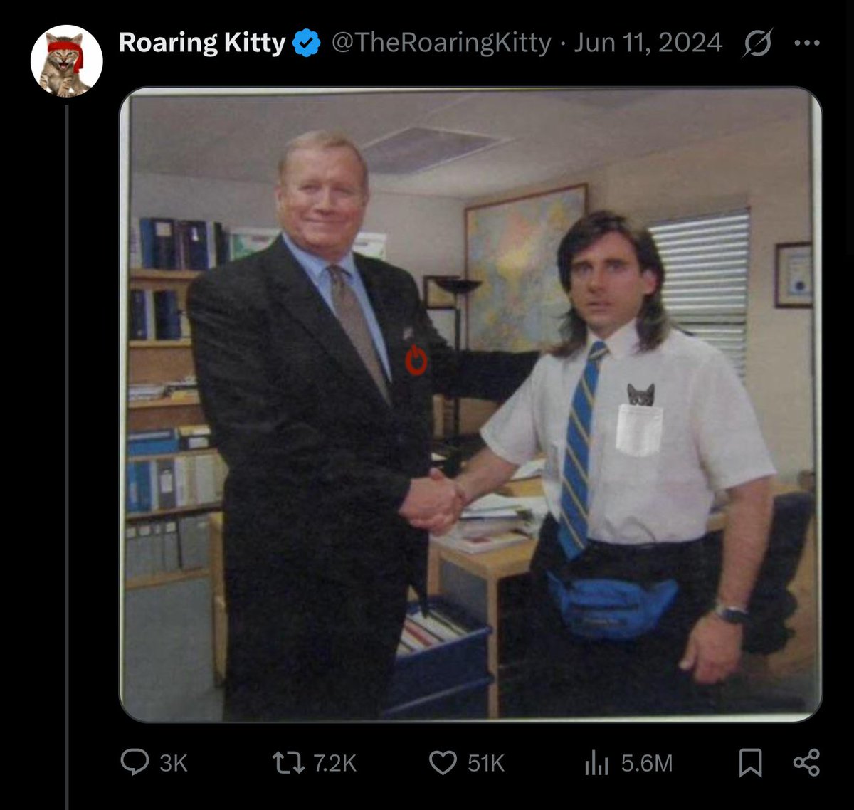 Comedyorwat's tweet photo. Y'all gone remember $GME https://t.co/9QWxgWHrtW