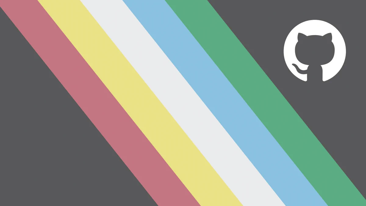 The Disability Pride flag with the GitHub logo in the top right corner.