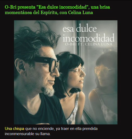 BrujitoHechizer's tweet photo. El EP #esadulceincomodidad de @obrisound con Celina Luna #SEGUNDO en el #ranking de #LoMasLeido del #blog https://t.co/6MRCHotxMA
#NietoNiLoOtroDeTodoUnPoco #escritor #filosofo #musica #BrujitoHechizero #obri #osvaldobrizuela #celinaluna #folk #jazz #experimental #NuevoEP https://t.co/x6lB1LmnHc