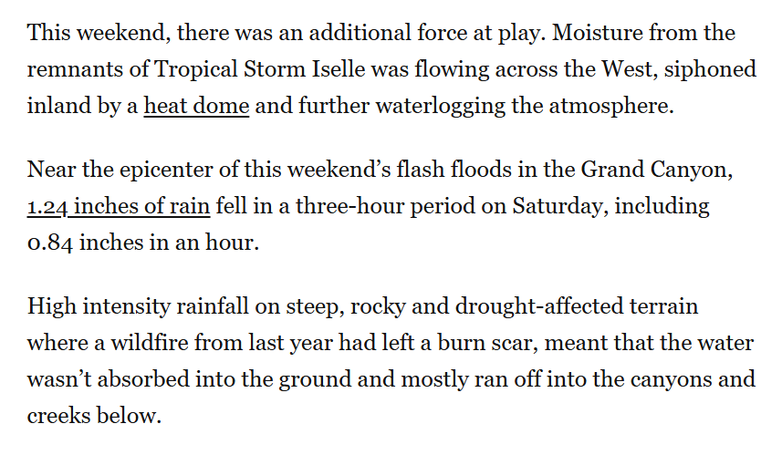Very_0wn's tweet photo. China: "Look what we did in Nepal."

America: Flash floods in the Grand Canyon - one dead and at least 20 hikers missing
"Authorities said every pedestrian bridge spanning Bright Angel Creek had been destroyed. Trails and critical infrastructure have sustained extensive damage." https://t.co/4BTbaakT3K