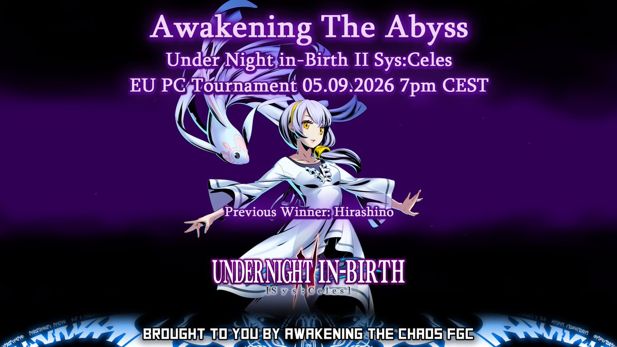AtCFGC's tweet photo. This weekend's schedule!

Saturday 5th 7PM CEST - #EUNI #UNI2 : https://t.co/O8g9ZrAmm7

The tournament is played on PC and EU-based!
https://t.co/ylAKzj6P7y https://t.co/qNwxqnUDcZ