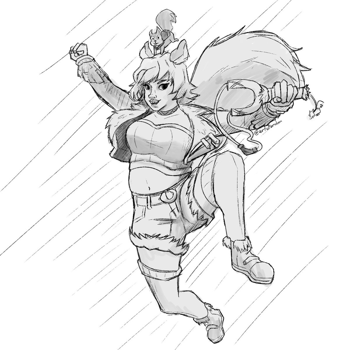 artofbrahm's tweet photo. In honor of Will Murray #squirrelgirl https://t.co/OK4opLOrFM