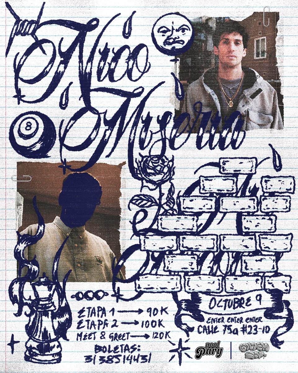 ca1ll0u's tweet photo. NICO MISERIA POR PRIMERA VEZ EN COLOMBIA!

BOLETAS ALL DMM- PRONTO MÁS ANUNCIO DE ESTE EVENTO! 9 DE OCTUBRE - BOGOTÁ

POOLPARI 

ALIADO: GOLDEM BLU / FLYER: ALISON DUSO

RT FAV TR FAV DM RT FAV DM https://t.co/G1T6KYrb4n