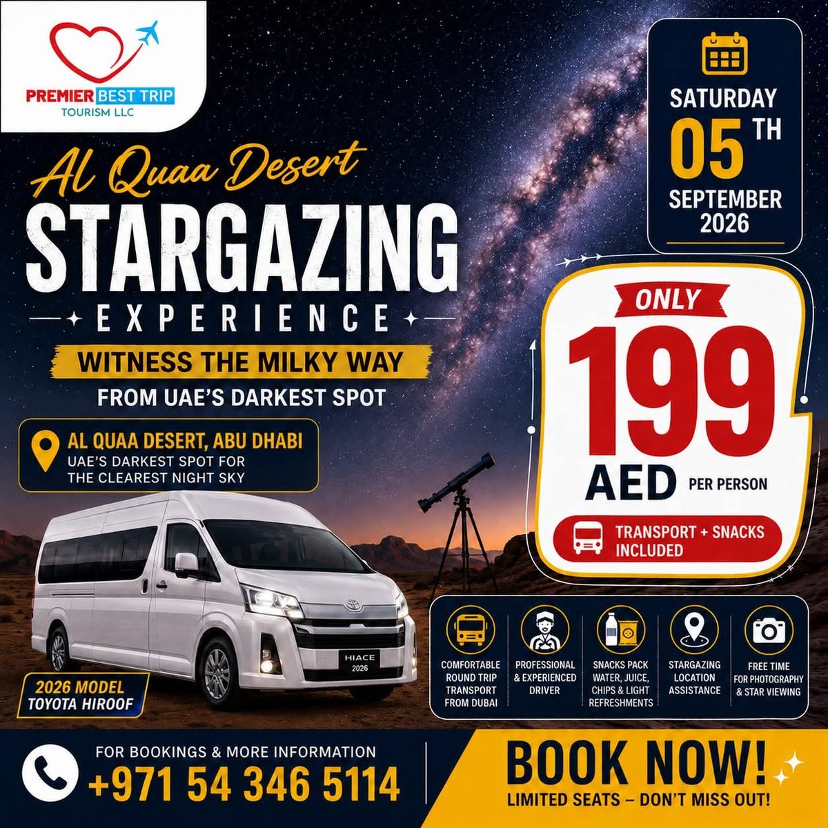 premierbesttrip's tweet photo. 𝐋𝐨𝐨𝐤𝐢𝐧𝐠 𝐟𝐨𝐫 𝐚 𝐮𝐧𝐢𝐪𝐮𝐞 𝐰𝐞𝐞𝐤𝐞𝐧𝐝 𝐞𝐬𝐜𝐚𝐩𝐞 🌌

#Dubai #DubaiEvents #DubaiLife #VisitDubai #DubaiTour #DubaiAdventure #DubaiWeekend #DubaiTravel #AlQuaaDesert #StargazingDubai #UAEAdventures #MilkyWay #PremierBestTrip #DubaiTourism #ExploreUAE https://t.co/nj3s9qNZrU