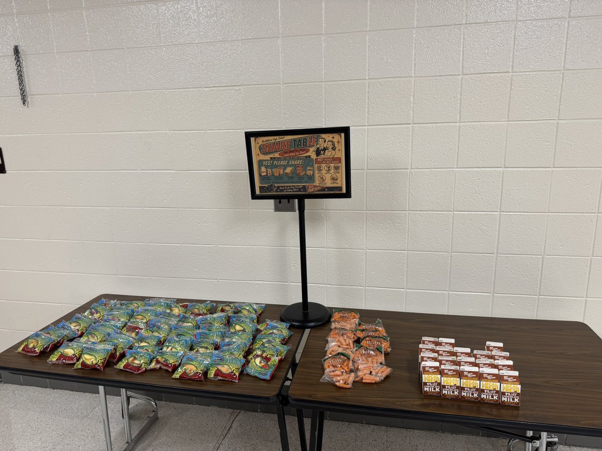 NWP_Athletics's tweet photo. Check out the Share Table!

Available for any student and great for student-athletes, as you exit the building! Grad a quick energy boost before your practice or game!

Huge shout out to the young adult program for making this a possibility!

#NorthWoodNoMatterWhat @IHSAA1 #ChampionsTogether @NWP_Athletics @TMobile #FN5GL #Entry