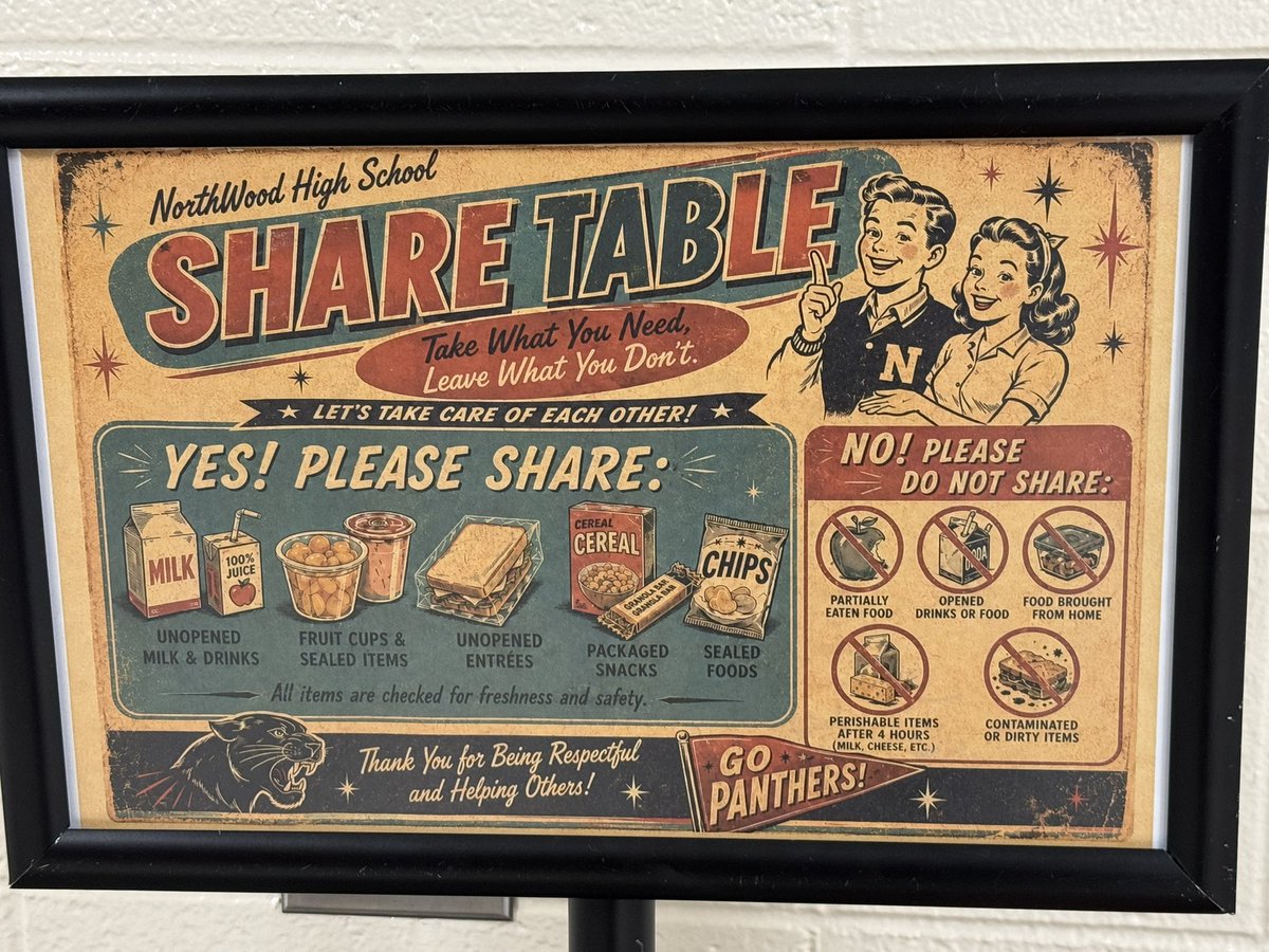 NWP_Athletics's tweet photo. Check out the Share Table!

Available for any student and great for student-athletes, as you exit the building! Grad a quick energy boost before your practice or game!

Huge shout out to the young adult program for making this a possibility!

#NorthWoodNoMatterWhat @IHSAA1 #ChampionsTogether @NWP_Athletics @TMobile #FN5GL #Entry