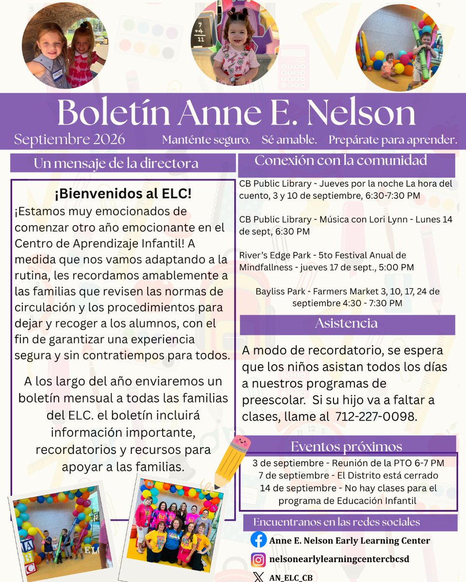 AN_ELC_CB's tweet photo. ELC Families: Please take a look at our Newsletter and additional information! 

#WeAreELC https://t.co/6YT39qsg7Y