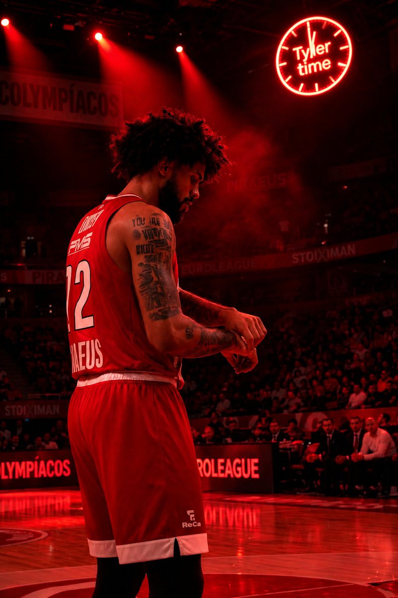Ggildenlow's tweet photo. It's Tyler time ⌚⌚ 

Ανανεώστε τον ρειιιι..

#olympiacosBC https://t.co/MUCHmpJQMC